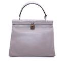 Michael Kors Bags | Michael Kors Satchel Shoulder Bag Logo Leather Gray Women Croc Trim | Color: Gray | Size: Os