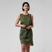 Athleta Dresses | New! Athleta Rincon Printed Dress Army Green Athletic Wear | Color: Cream/Green | Size: M