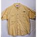 Columbia Shirts | Columbia Pfg Shirt Mens Large Omni Shade Yellow Button Down Short Sleeve Vented | Color: Yellow | Size: L