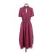 Rachel Roy Collection Casual Dress - Midi: Burgundy Polka Dots Dresses - Women's Size X-Small