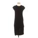 Madewell Casual Dress - Midi: Black Solid Dresses - Women's Size 2X-Small