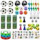 ARTSIM Football Party Favors, 2022 World Cup Soccer Ball Party Favors Bags with Mini Football, Wristband, Whistle, Keychain, Tattoo Stickers and More, Pinata Goodie Bag Fillers Party Gift, 51Pcs