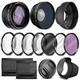 Ultra Deluxe Lens Kit for Canon EOS M50 Mark II with 55-200mm, Fujifilm XT-200 with 15-45mm, Nikon Z5 with 24-50mm, D3100, D3200, D3300, D5100, D5200, D5300, D5500 with NIKKOR 18-55mm Lens