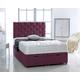 Chenille Fabric Ottoman Foot Lift Bed Base and Memory Orthopaedic Mattress by Comfy Deluxe LTD (Plum, 4FT6 Double)
