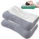 LKIQTU Nimecal Neck Support Pillow, Cervical Support Orthopedic Pillow, Ergonomic Goose Down Pillow, Sleep Enhancing Cervical Support Comfort Goose Down Pillow (2Pack-Grey,L (55 * 30 * 10cm))