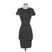 Forever 21 Casual Dress - Sheath: Black Polka Dots Dresses - Women's Size Small