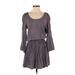 Soft Joie Casual Dress - DropWaist: Gray Hearts Dresses - Women's Size Small