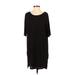Gap Casual Dress - Shift Scoop Neck Short sleeves: Black Solid Dresses - Women's Size Medium