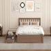 Winston Porter Narda Slat Storage Bed Wood in Brown | 36.6 H x 42.3 W x 81.2 D in | Wayfair A1BB8AE56526470C8C9FEF8F55B7A85D