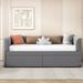 Mercer41 Terone Upholstered Daybed Upholstered in Gray | 28.9 H x 41.9 W x 79.7 D in | Wayfair 35C1A2336AE546B7908F6E27DBCC1529