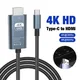 Câble USB C vers HDMI 4K 30Hz 4K 60Hz adaptateur Thunderbolt 4/3 pour MacPlePro/Air iPad Galaxy 2M