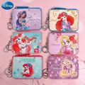 Disney-Porte-monnaie en cuir PU pour enfants mini portefeuille court pour filles carte de crédit