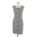 Calvin Klein Casual Dress - Sheath Square Sleeveless: Gray Dresses - Women's Size 8