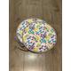 Aga Hob Lid Mat Pad Round Hob Cover With Straps Multicolored Flowers