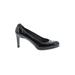 Stuart Weitzman Heels: Slip-on Stilleto Cocktail Party Black Solid Shoes - Women's Size 8 1/2 - Round Toe