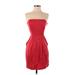 RACHEL Rachel Roy Casual Dress - Party Open Neckline Sleeveless: Red Print Dresses - Women's Size 2