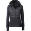 Strickfleecejacke DEPROC ACTIVE "ELMCOURT III WOMEN", Damen, Gr. 40/42 (M), schwarz, 100% Polyester, sportlich, figurbetont, Langarm gerader Abschluss mit innenliegendem Gummizug, Jacken, auch in Großen Größen erhältlich