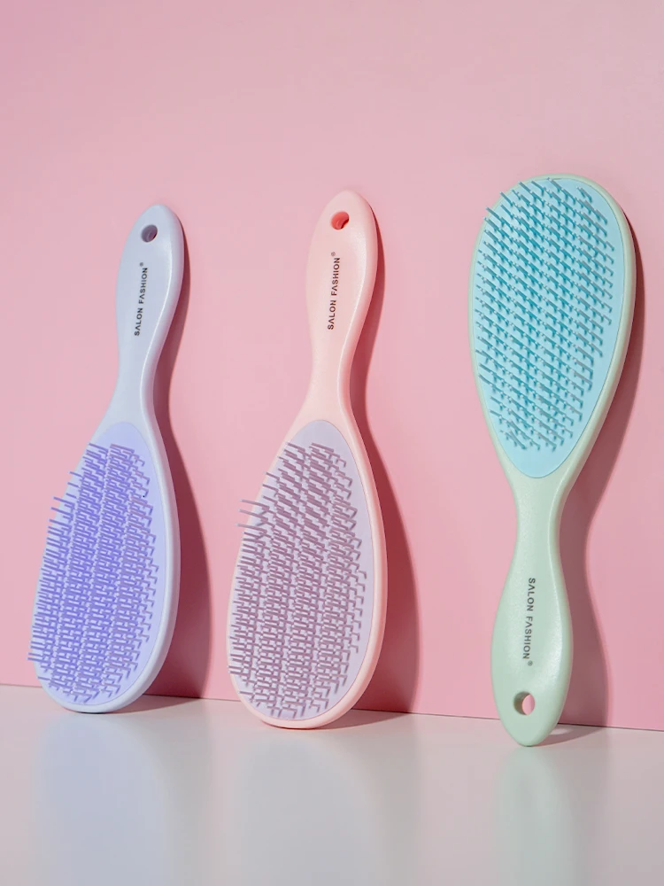 9-reihige Denman-Bürste Frauen entwirren Styling Haar bürste Kopfhaut Massage gerät Salon Friseur gerade lockiges nasses Haar Kamm Image