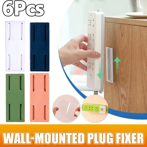 Wand montage Stecker Fixierer Aufkleber stanz frei zu Hause selbst klebende Steckdose Fixierer Kabel
