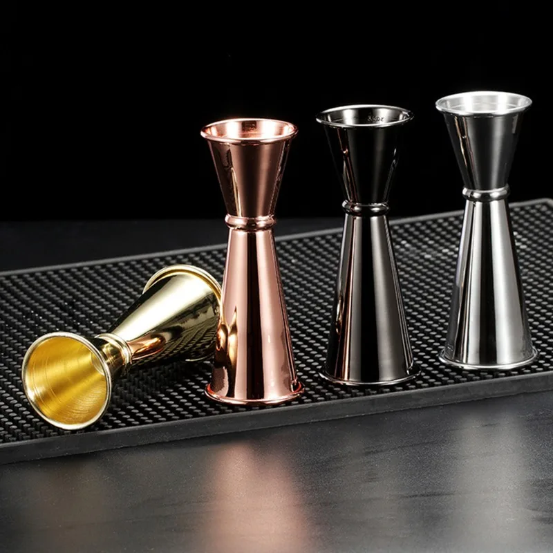 15-60 ml Neue Dual Shot Edelstahl Messbecher Cocktail Shaker Getränk Geist Messen Jigger Küche Bar bar Werkzeuge Image