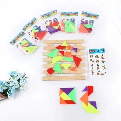 12 Packungen Mini-Puzzle Tangram Puzzle Eltern-Kind-Spiel Spielzeug Kinder Baby party Geburtstags