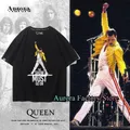 T-shirt da uomo in cotone moda estiva Queen Brand top Tees uomo Casual Rock Music abbigliamento