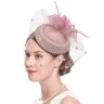 Fascinator Hats for Women 20s 50s Vintage Pillbox Hat Kentucky Derby Fascinators Flower Veil Hair