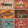 Dad's Garage Metal Tin Signs Poster Vintage Route 66 Car Metal latta Retro targa Garage Tire Shop