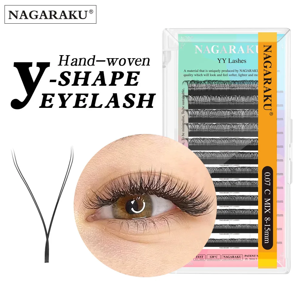 NAGARAKU YY Shape Handgewebte Premium-Wimpernverlängerung Image