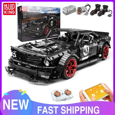 Schimmel König 13108 technische Autos pielzeug MOC-22970 App & RC motorisierte Mustang Hoonicorn Modellbau steine Ziegel Kind Weihnachts geschenk Image