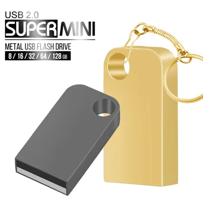 USB2.0 4 GB Festplatte USB-Flash-Laufwerk 32 GB Cool Pendrive Metall 8 GB Pen Drive 16 GB USB-Stick Farbe Silber Flash-Laufwerk hohe Geschwindigkeit Image