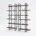 Davee Dark Walnut Color Organizer Etagere Bookcase - 86" H x 82.6" W x 12.5" D