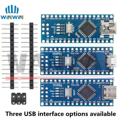 Nano 3.0 Mini Typ-C Micro USB Mit dem Bootloader-kompatiblen Nano-Controller für Arduino CH340 Image