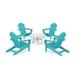 TrexÂ® Outdoor Furnitureâ„¢ 5-Piece Monterey Bay Oversized Adirondack Chair Conversation Group in Aruba