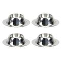 Egg Tray Dispenser Container Ceramic Eggs Stainless Steel Holder Cup 4 Pcs