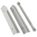 BULYAXIA 1 Burner and 2 Sear Plates Stainless Steel Replacement Part Set for the Series Prestige 500 Propane Grills Silver