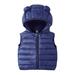 Unisex Baby Winter Jacket Toddler Baby Warm Vest Outerwear Clothes Unisex Kids Solid Ear Hooded Vest Outerwear Autumn Winter Baby Waistcoat Toddler Boy Winter Coat 12 Months-4 Years