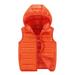 ZMHEGW Toddler Coats Child Kids Baby Boys Girls Sleeveless Winter Solid Hooded Vest Outer Outwear Outfits Clothes Jackets for Children