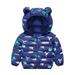 Winter Down Coats for Kids Baby Boys Girls Light Puffer Padded Jacket with Hoods Infant Outerwear Cute Baby Girls Jacket Jacket For Girls Boys Lightweight Jacket 12 Months-4 Years