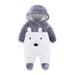 Youmylove Cute Bodysuit For Baby Toddler Boys Girls Cute Cartoon Animals Long Sleeve Patchwork Hooded Romper Jumpsuit Outfit Coat Children Clothes