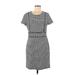 Miss Selfridge Casual Dress - Sheath: Gray Grid Dresses - Women's Size 8