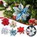 Christmas tree Glitter Christmas Flower Artificial Flowers Merry Christmas Decorations Home Xmas Tree Ornaments New Year Gift