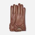 UGG® Classic Leather Tech Glove in Brown, Size Medium