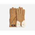 UGG® Sheepskin Bow Glove in Brown, Size Medium, Shearling
