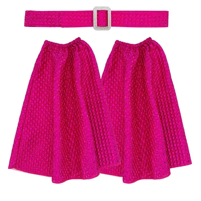 Set 70er Jahre Stulpen & Gürtel, pink