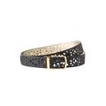 Women's Reversible Laser Cut Belt by Accessories For All in Black Gold (Size 26/28)