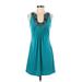 Laundry by Shelli Segal Cocktail Dress - Shift: Teal Dresses - Women's Size 2