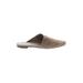 Vince. Mule/Clog: Slip-on Stacked Heel Glamorous Tan Solid Shoes - Women's Size 8 1/2 - Almond Toe