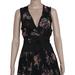 Free People Dresses | Free People Fp One Floral Printed Cutout Black Mini Dress Xs New | Color: Black | Size: Xs