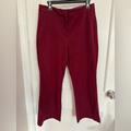 J. Crew Pants & Jumpsuits | J Crew Dress Pants Womens Burgundy Kelsey Flare Stretch Crop High Rise | Size:12 | Color: Red | Size: 12